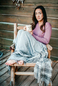 Breathe Long Sleeve Heathered Rose Cozy Intentions